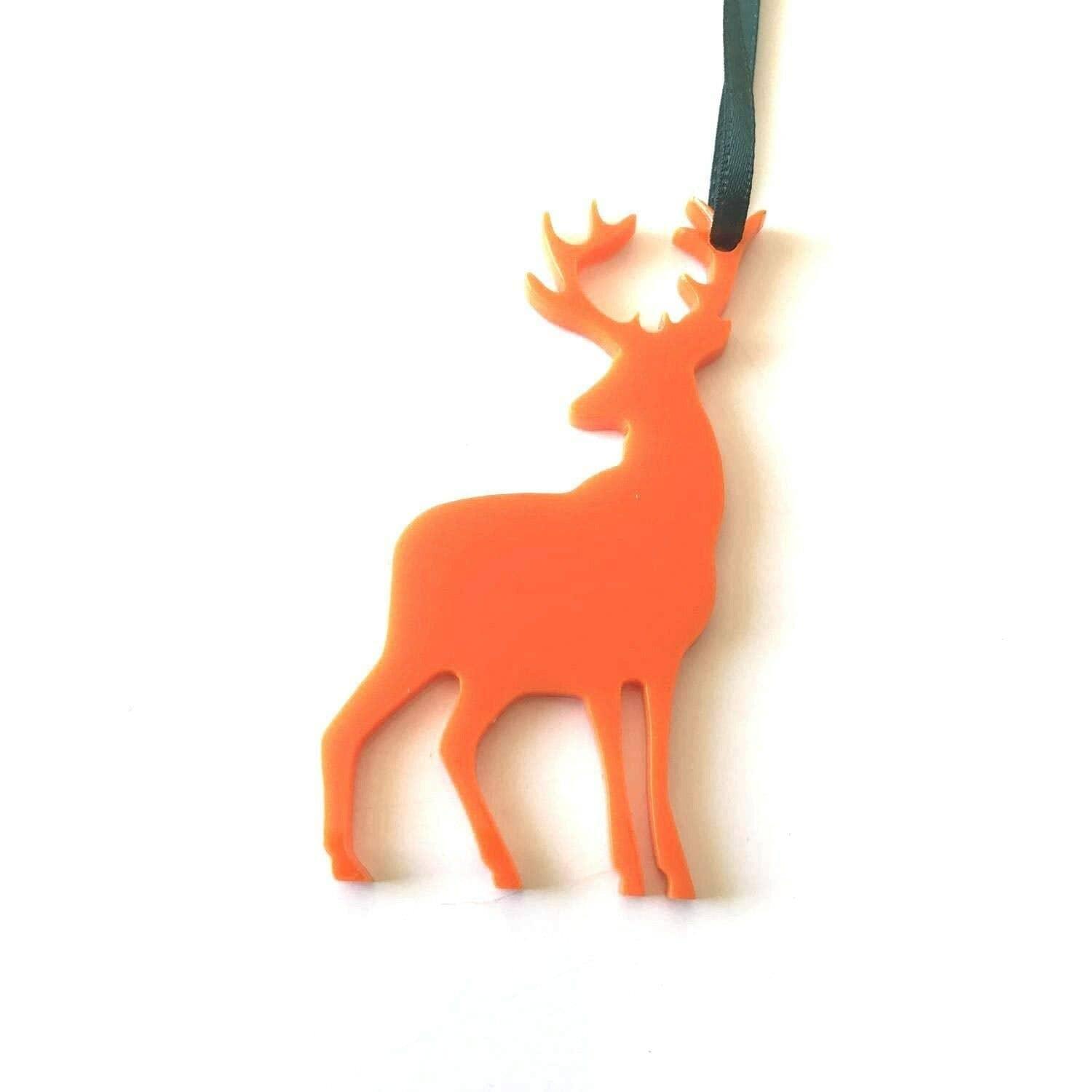 Acrylic Decoration Christmas Baubles Reindeer Tag Cutout for Christmas Reindeer Hanger 6 pcs - Name Plate House