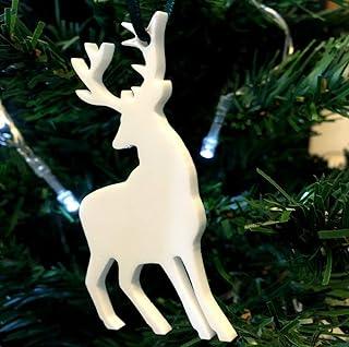 Acrylic Decoration Christmas Baubles Reindeer Tag Cutout for Christmas Reindeer Hanger 6 pcs - Name Plate House