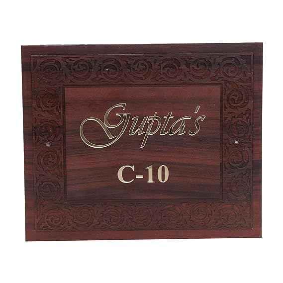 Personalized Door Name plate with 3D Embossed Letter - Name Plate House