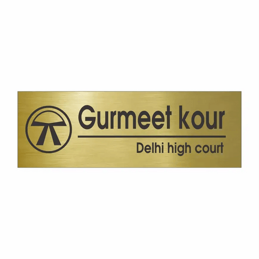 Advocate Name Plate - Golden ACP Sheet - Professional Name
