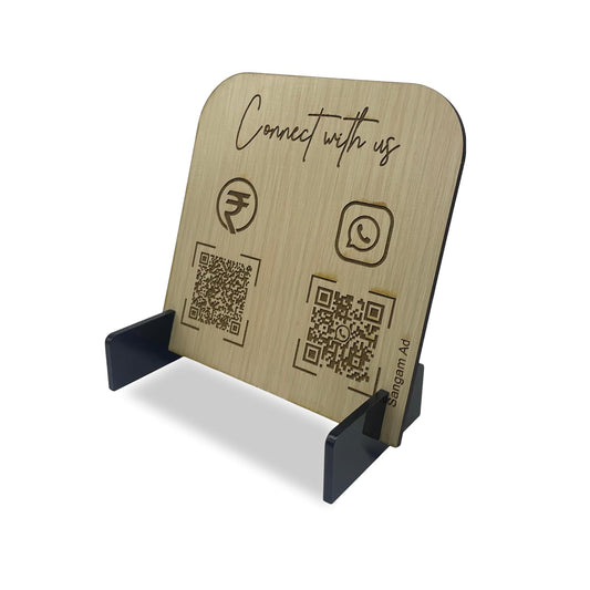 Multi QR code Business Social Media Sign | Payment Sign | Custom Logo Sign | Payment Method and Social Media Sign