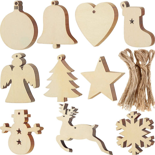 Christmas Ornaments Tree, Deer, Snowman, Santa - Name Plate House